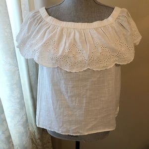 NWT Abercrombie & Fitch White Eyelet Blouse